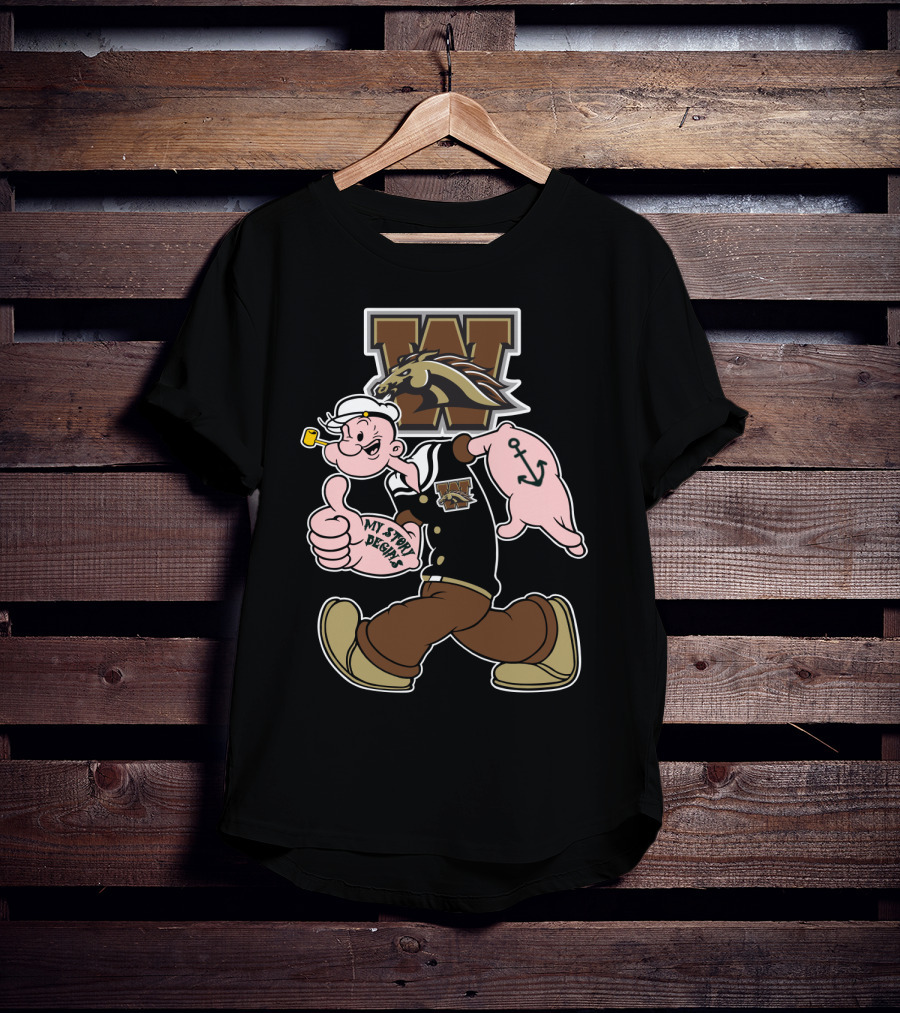 Western Michigan Broncos Popeye My Story Designs T-Shirt