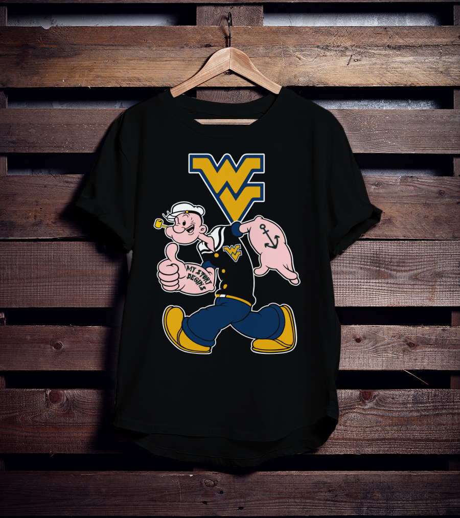 Wvu Mountaineers Popeye Walking T-Shirt