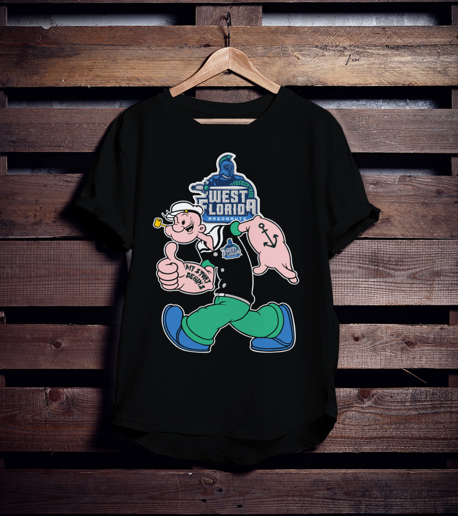 West Florida Argonauts My Story Begins Popeye Anchor T-Shirt