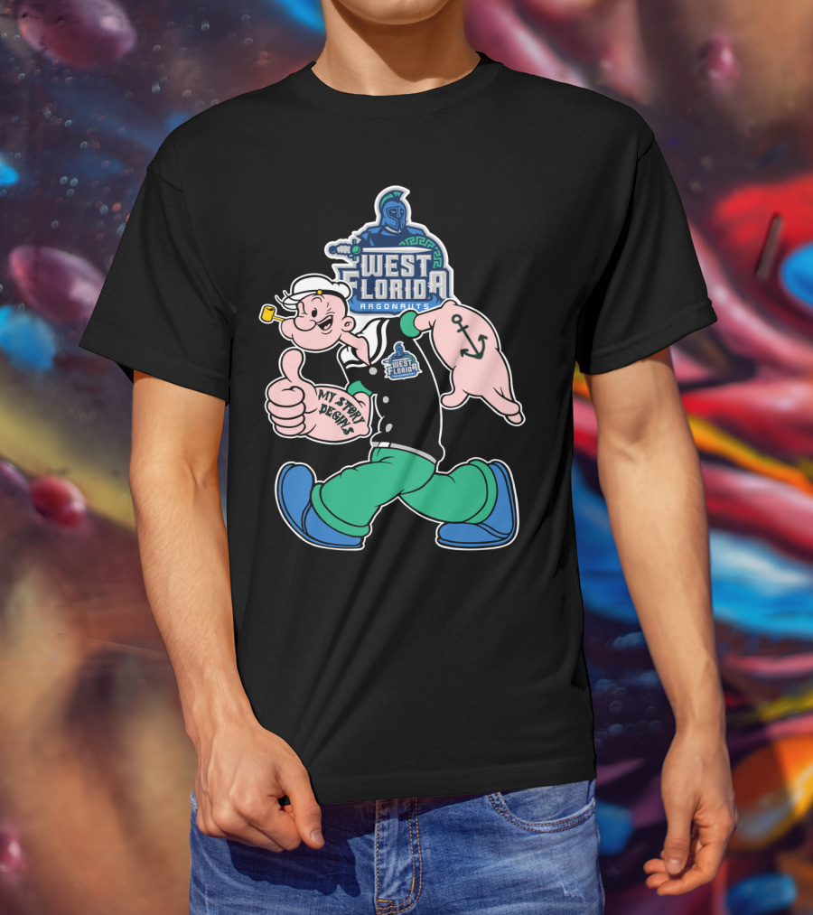 West Florida Argonauts My Story Begins Popeye Anchor T-Shirt