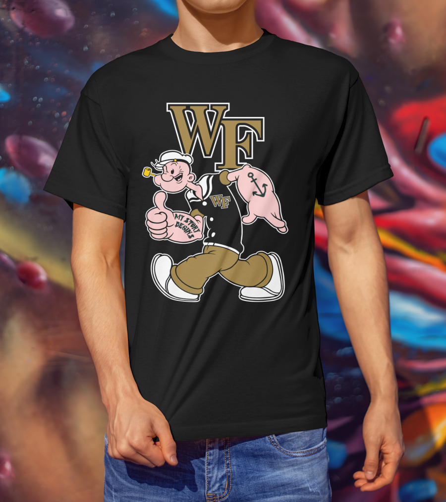 Wake Forest Wf My Story Begins Anchor Sailor T-Shirt