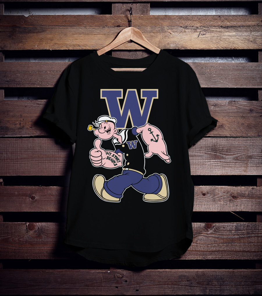 Washington Huskies Popeye My Story Designs T-Shirt