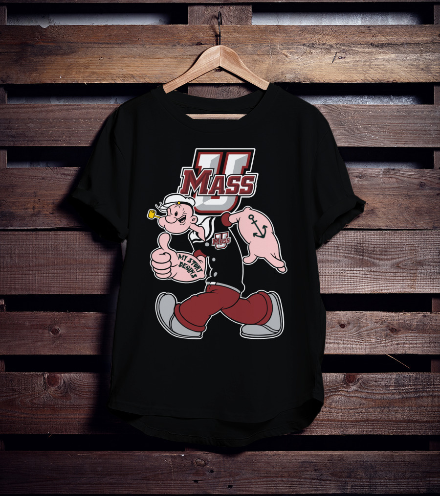 U Mass Minutemen Cartoon Character 369 My Story Begins T-Shirt