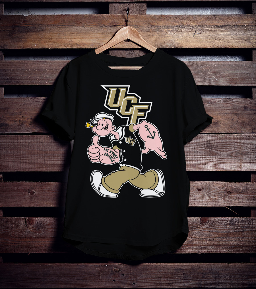 Ucf Knights My Story Designs Sailor With Thumbs Up And Anchor Tattoo T-Shirt