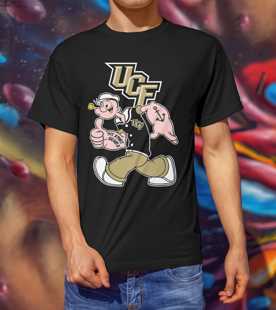 Ucf Knights My Story Designs Sailor With Thumbs Up And Anchor Tattoo T-Shirt
