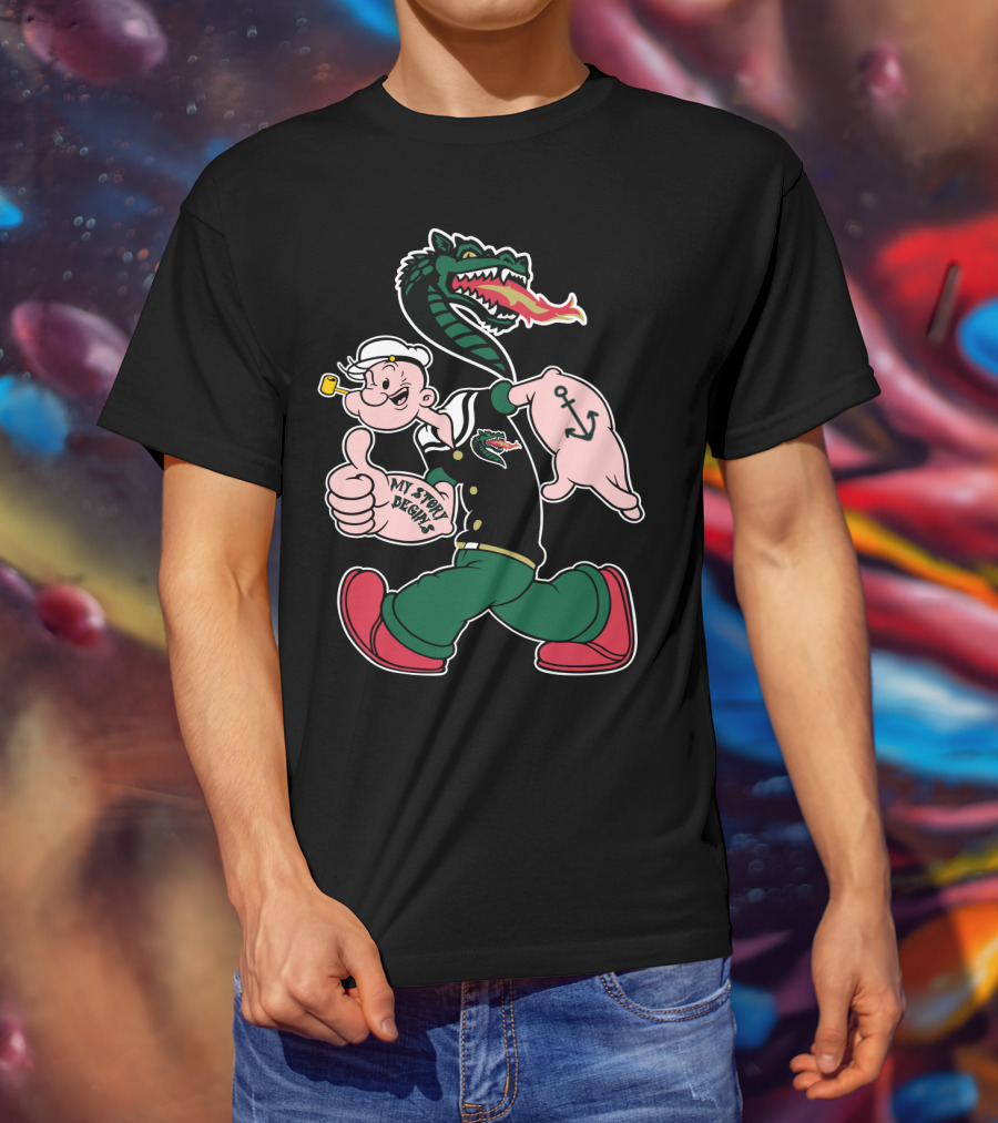 Popeye Uab Blazers My Story Begins T-Shirt