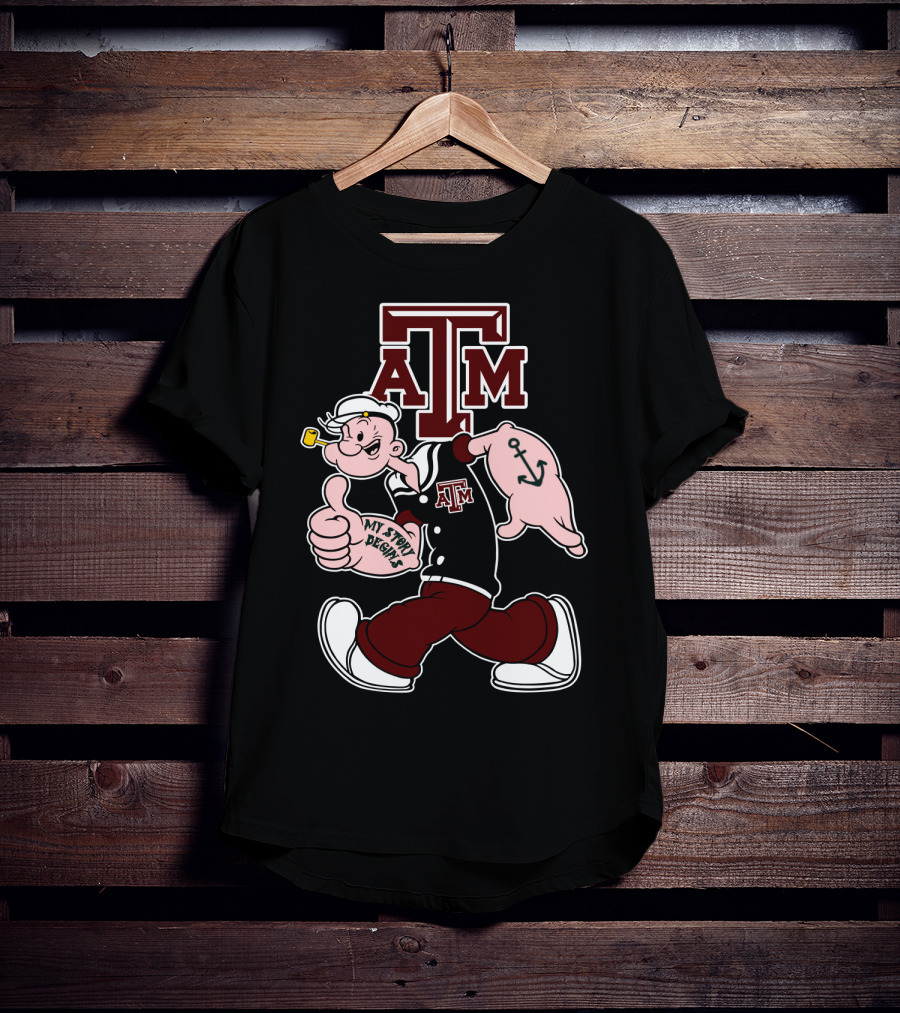 Texas A&M Aggies Popeye My Story Designs T-Shirt