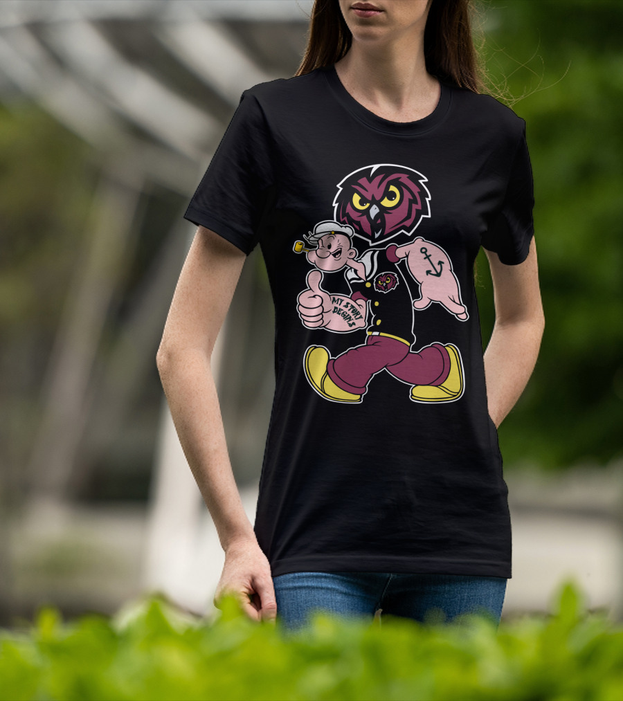 Temple Owls My Story Begins Anchored Sailor Owl T-Shirt