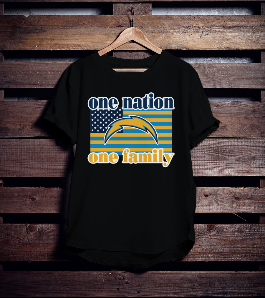 One Nation One Family Los Angeles Chargers T-Shirt