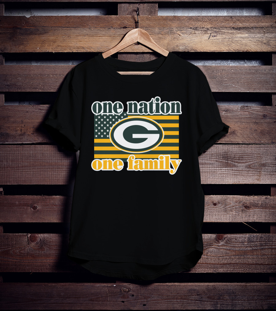 One Nation One Family Green Bay Packers T-Shirt