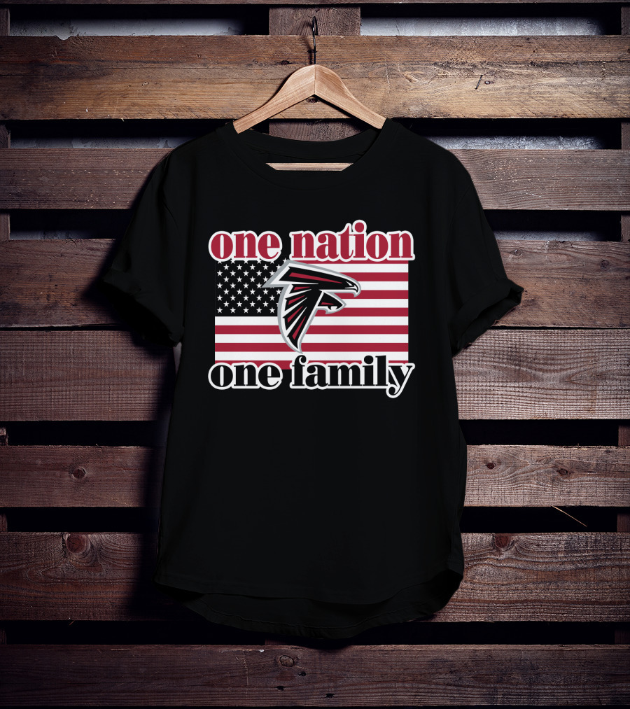 Atlanta Falcons One Nation One Family American Flag T-Shirt