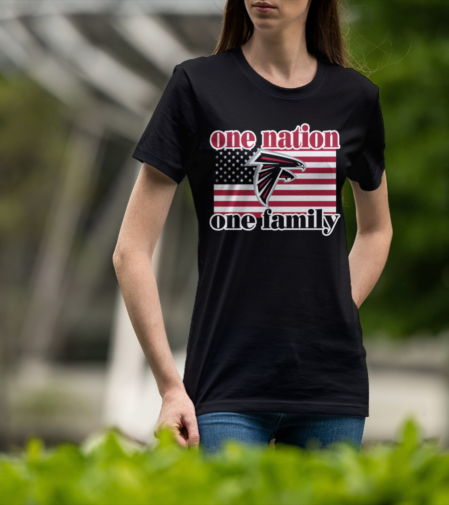 Atlanta Falcons One Nation One Family American Flag T-Shirt