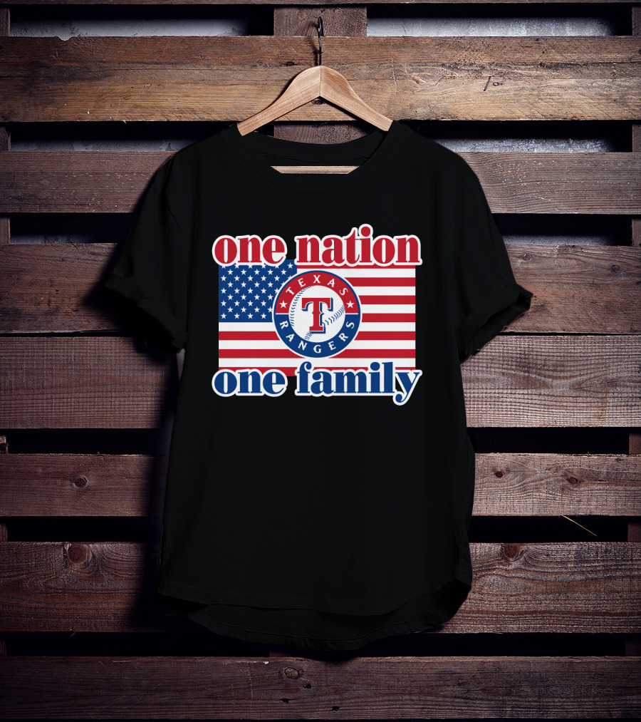 Texas Rangers One Nation One Family T-Shirt