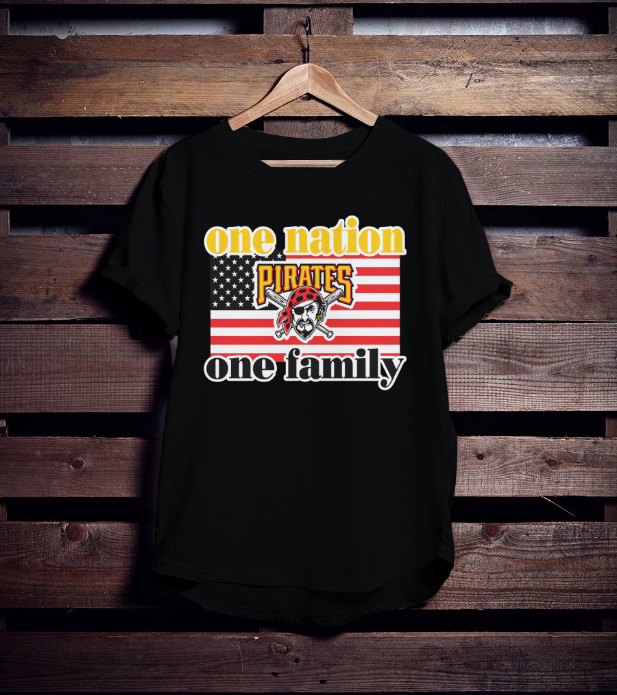 One Nation One Family Pirates Flag T-Shirt