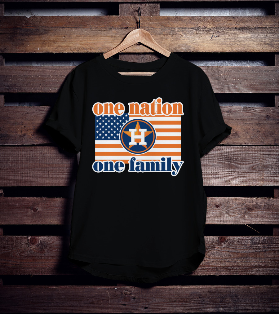 One Nation One Family 51 Houston Astros Patriotic T-Shirt