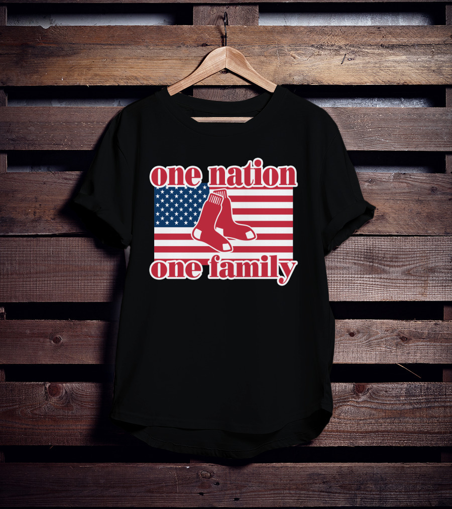 Boston Red Sox One Nation One Family American Flag T-Shirt
