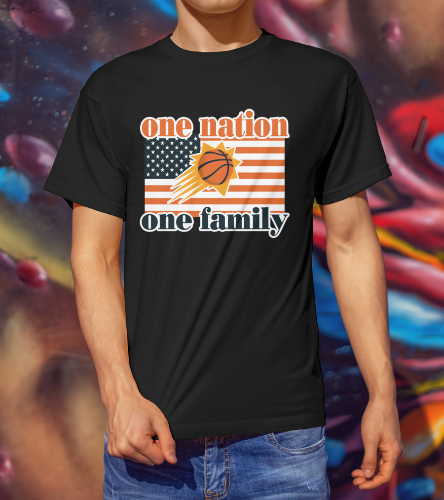 One Nation One Family Phoenix Suns Basketball American Flag T-Shirt