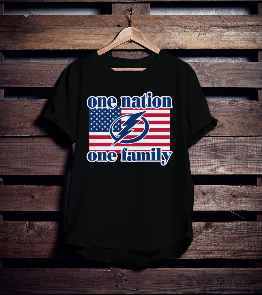 One Nation One Family 92 Tampa Bay Lightning T-Shirt