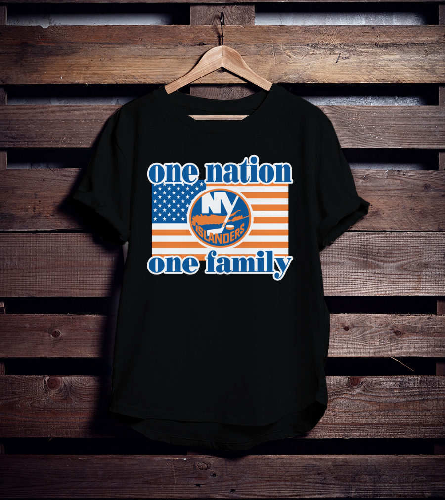 New York Islanders One Nation One Family American Flag T-Shirt