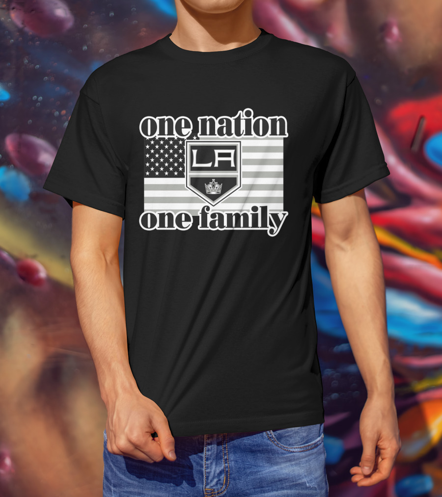 One Nation One Family La Kings 103 American Flag T-Shirt