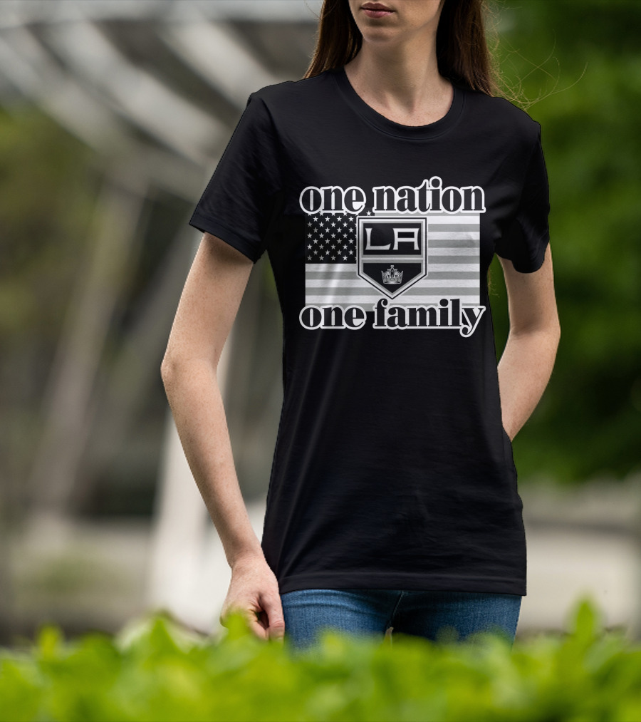 One Nation One Family La Kings 103 American Flag T-Shirt