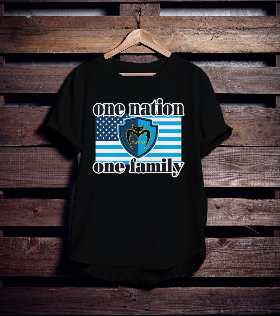 One Nation One Family Tampa Bay Mutiny American Flag T-Shirt