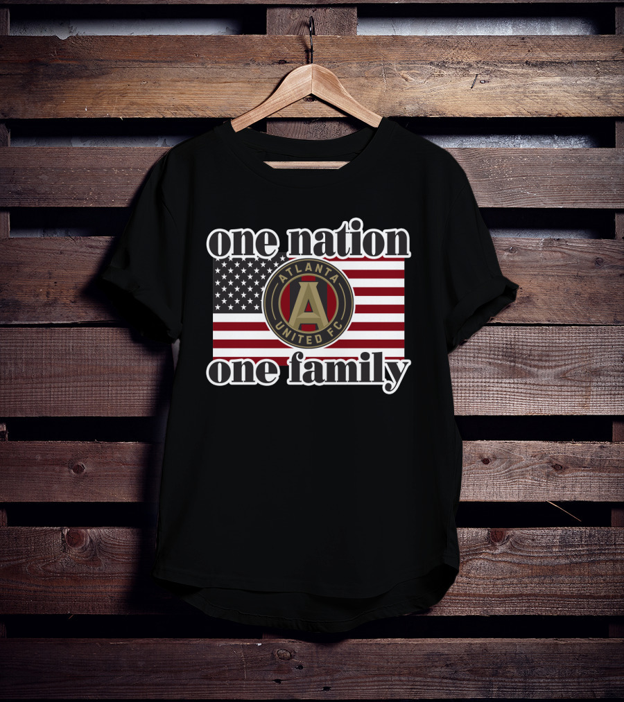 One Nation One Family Atlanta United Fc American Flag T-Shirt