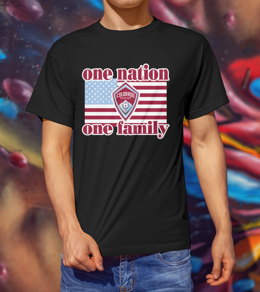 One Nation One Family Colorado Rapids American Flag T-Shirt