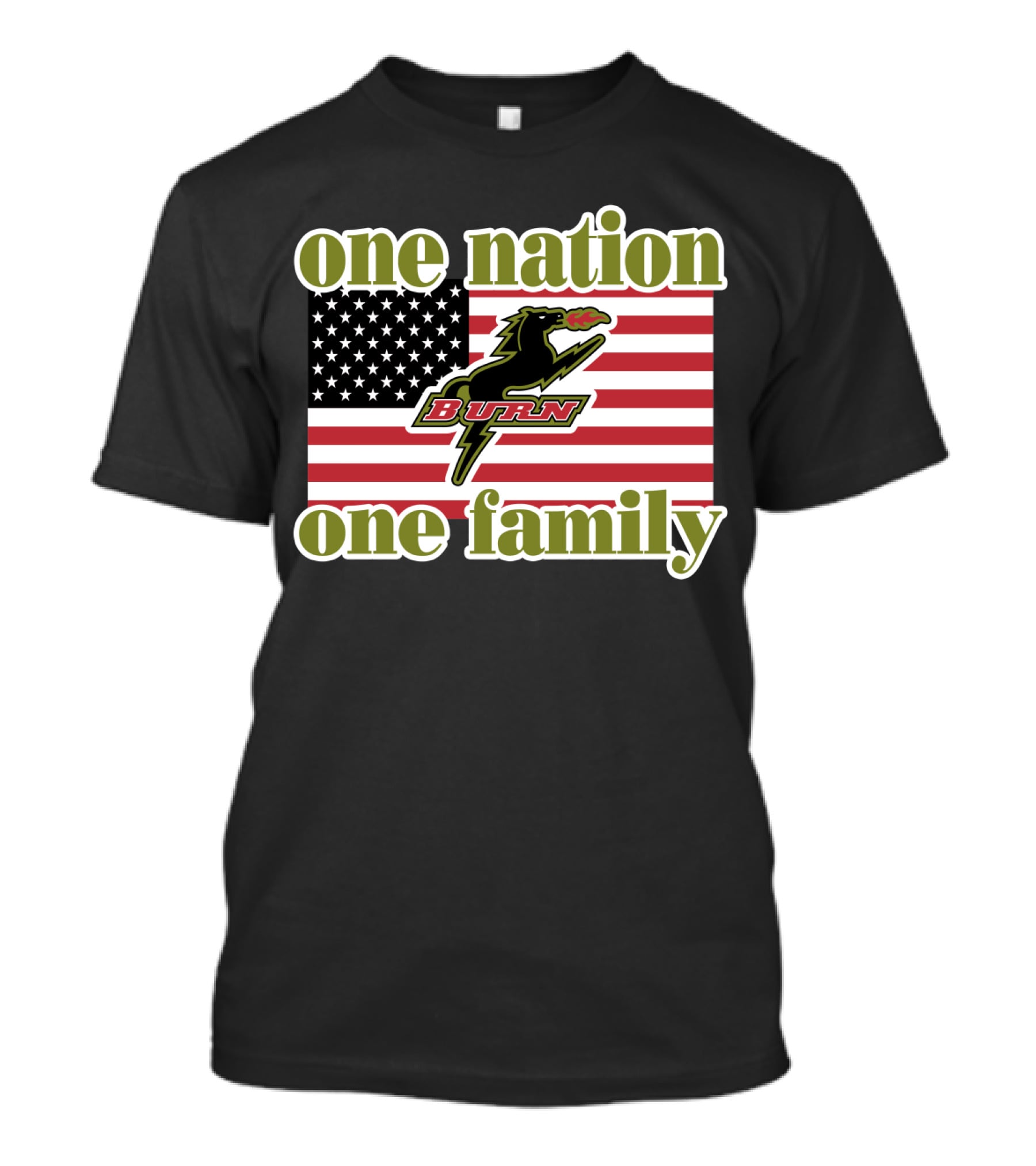 One Nation One Family Dallas Burn Flag T-Shirt