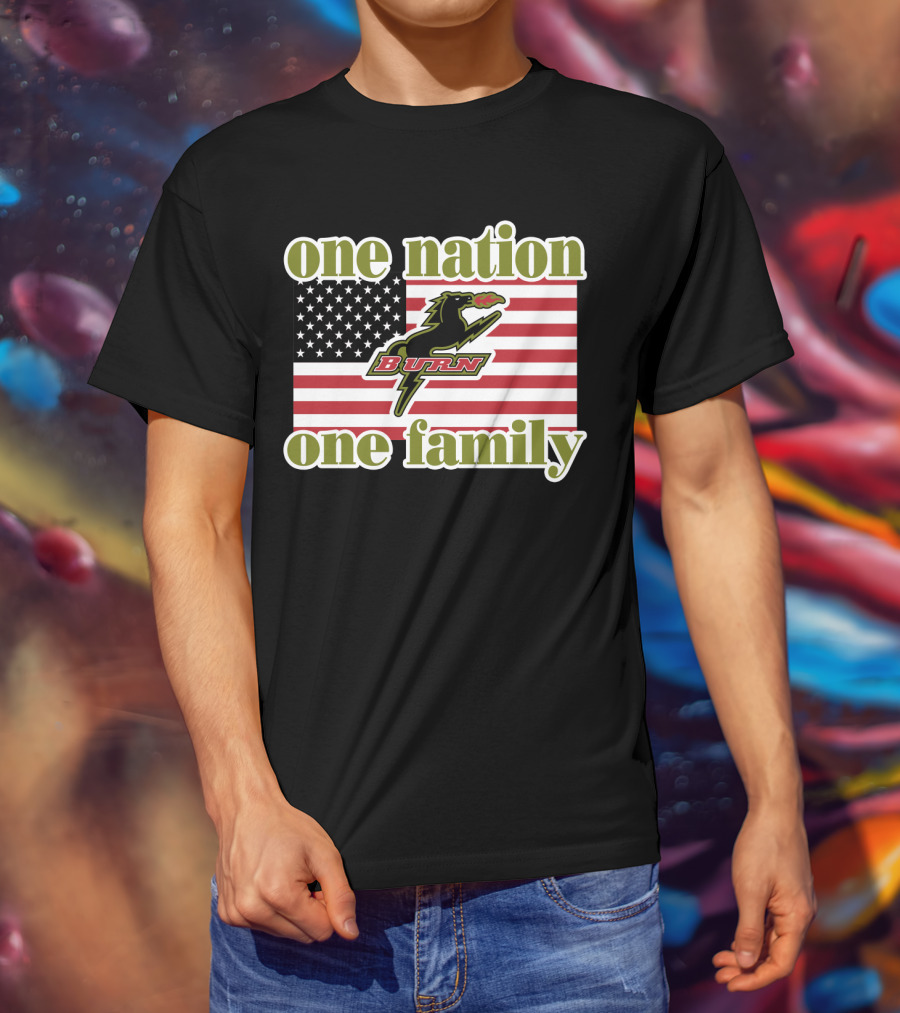 One Nation One Family Dallas Burn Flag T-Shirt