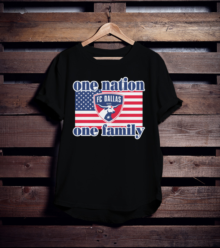 Fc Dallas One Nation One Family American Flag 96 T-Shirt