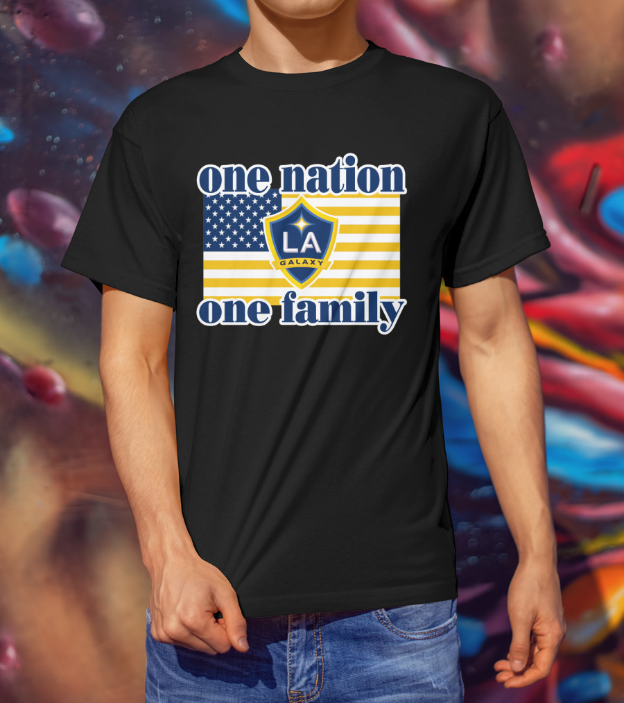 One Nation One Family La Galaxy American Flag T-Shirt