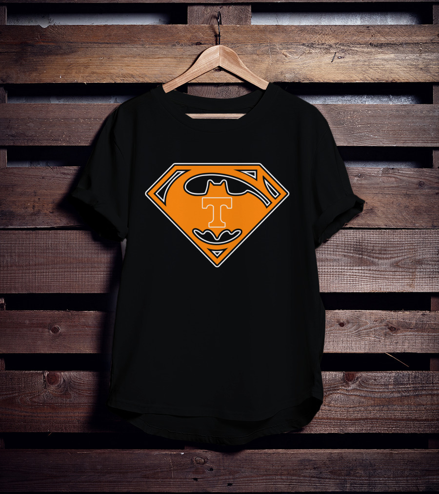Tennessee Volunteers Superman Batman Logo Mashup T-Shirt