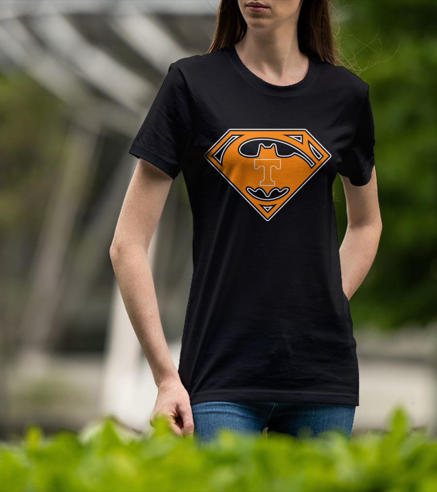 Tennessee Volunteers Superman Batman Logo Mashup T-Shirt