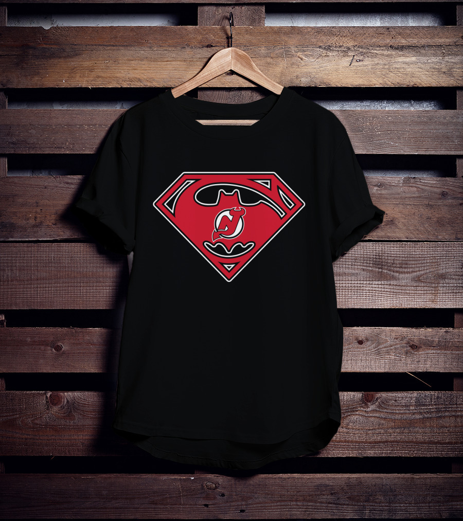 New Jersey Devils Superman Batman T-Shirt