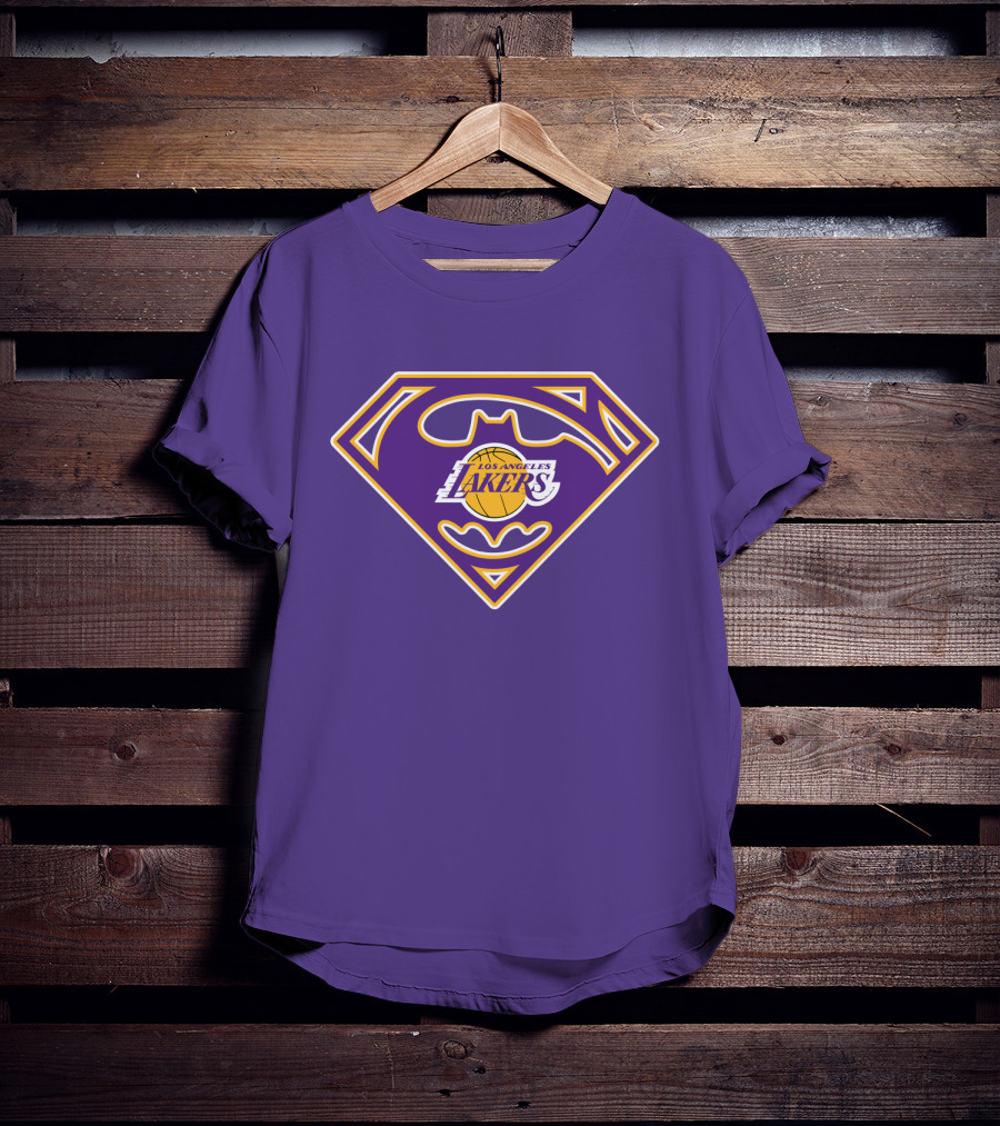 Superman Los Angeles Lakers Batman T-Shirt