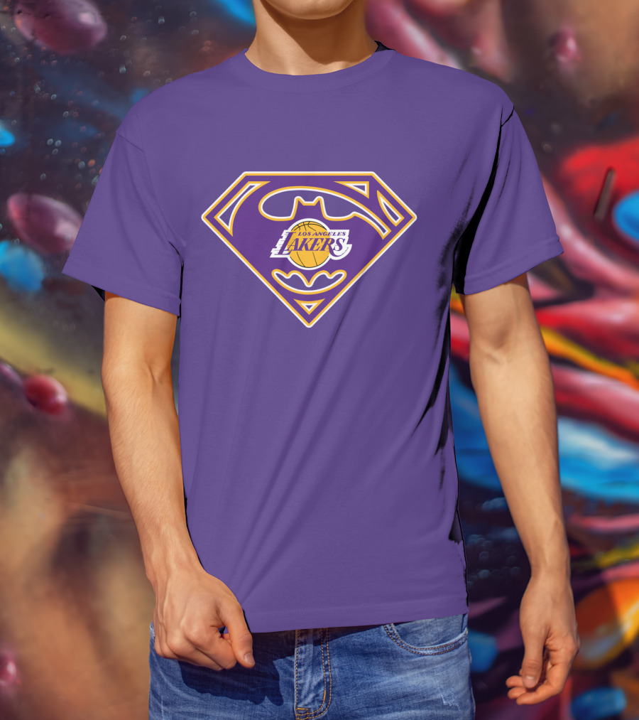 Superman Los Angeles Lakers Batman T-Shirt