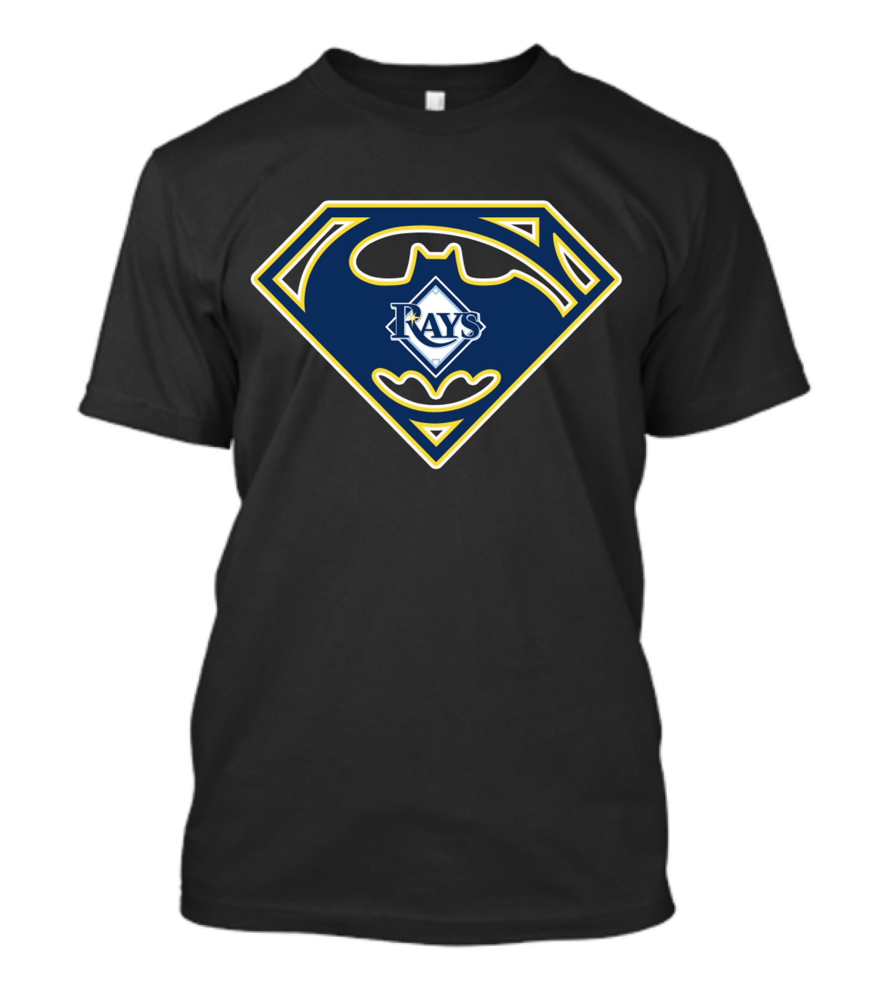 Rays Tampa Bay 193 Batman Superman Shield T-Shirt