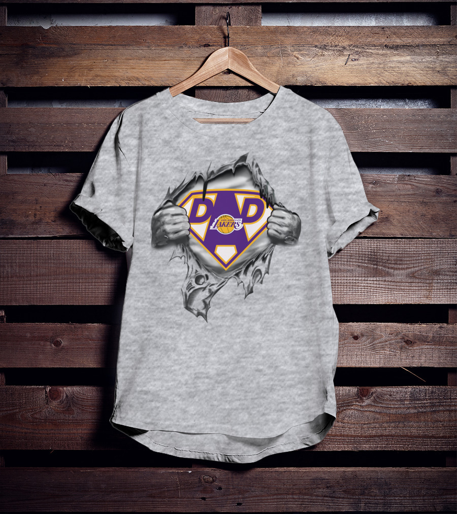 Super Dad Lakers Logo Burst T-Shirt