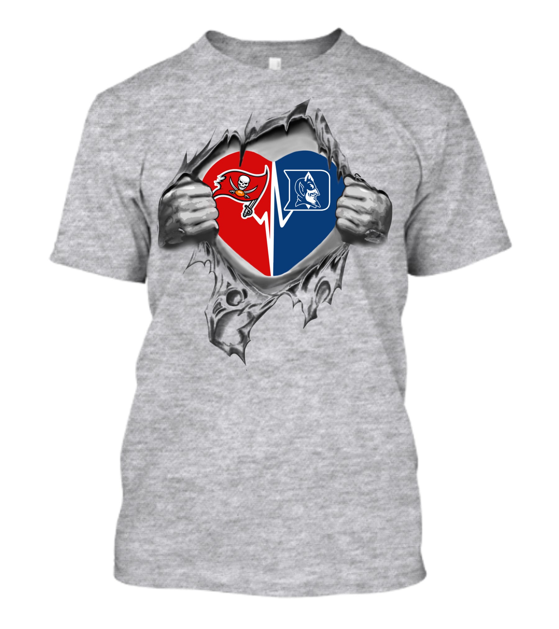 Buccaneers And Duke Heart T-Shirt