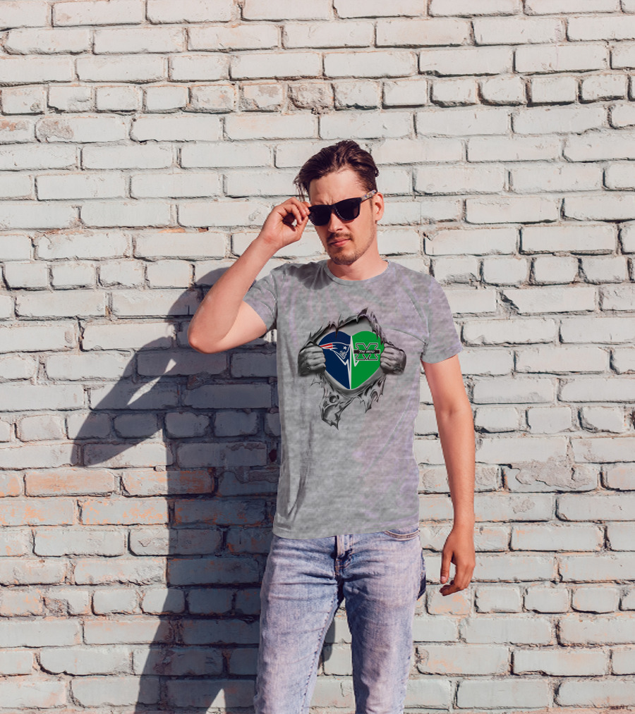 Patriots Marshall The Herd Heart T-Shirt