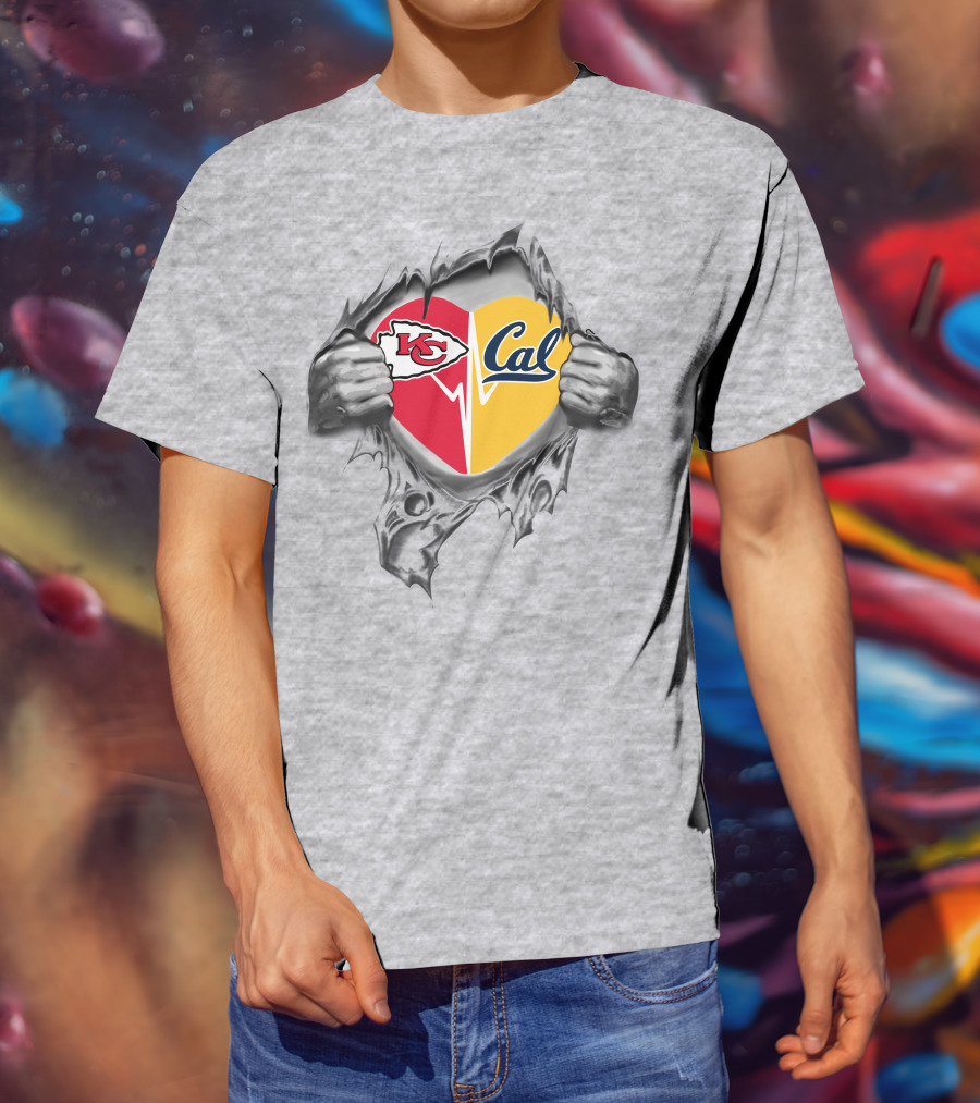 Chiefs Cal Heart Torn Open Revealing Loyalty T-Shirt