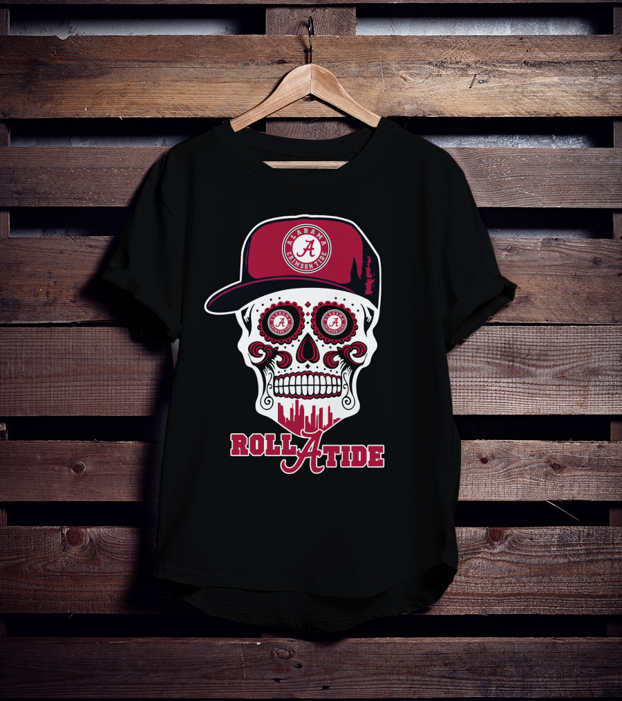 Alabama Crimson Tide Skull Roll Tide T-Shirt
