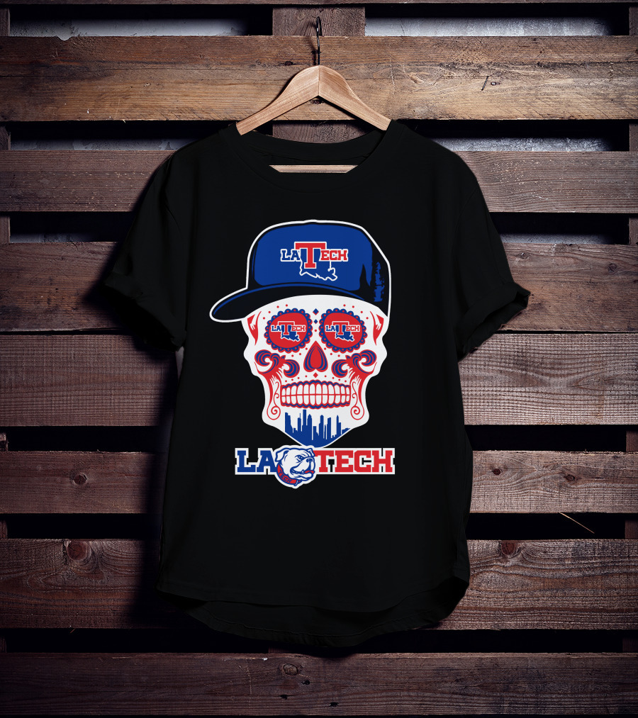 Louisiana Tech Bulldogs La Tech Skull T-Shirt