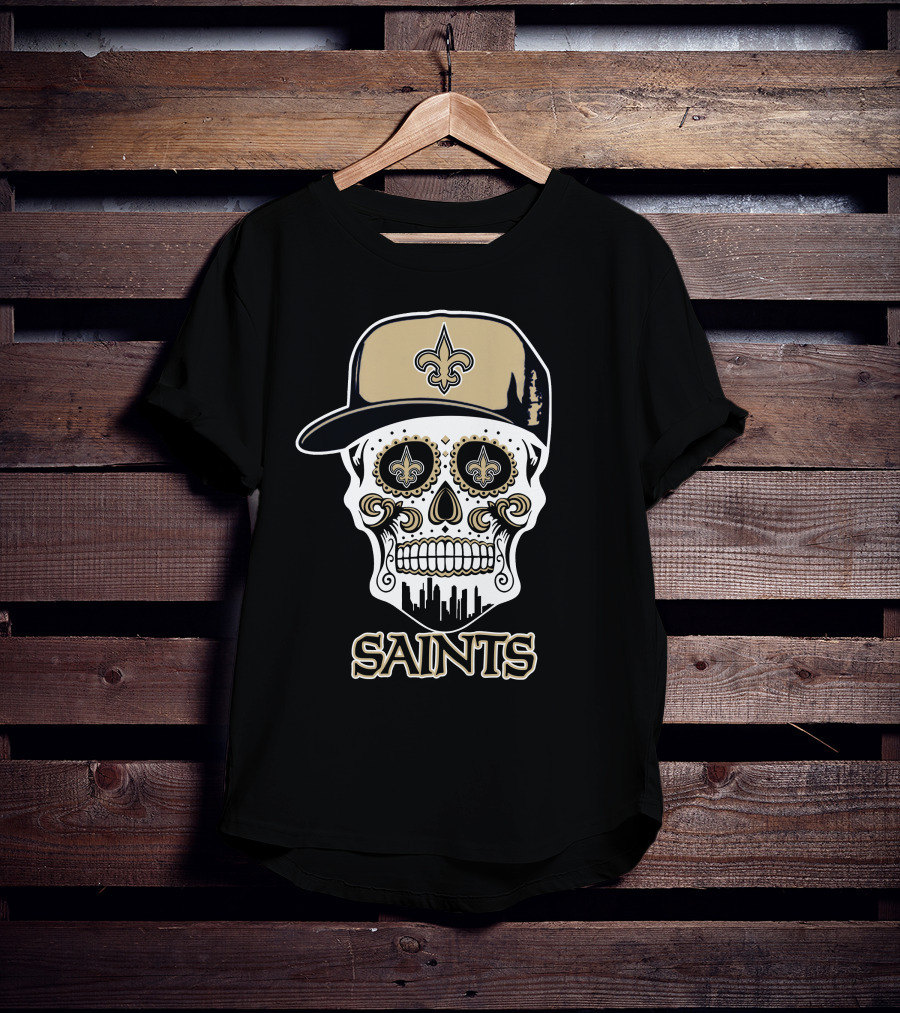 Saints Skull Fleur-De-Lis New Orleans Funny T-Shirt