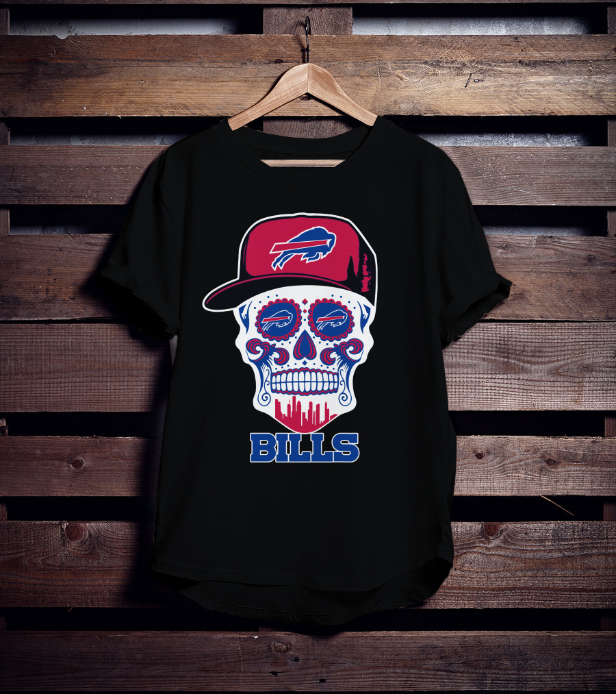 Buffalo Bills Skull Fun Design Fan T-Shirt