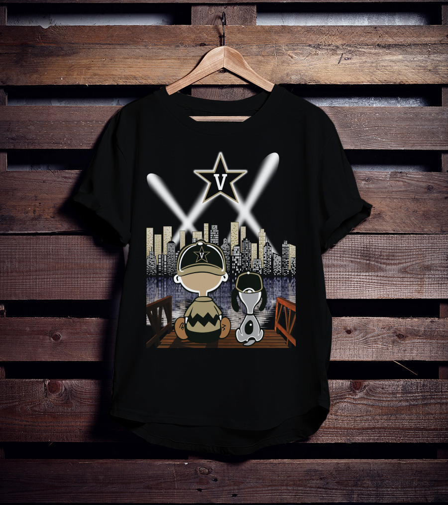 Vanderbilt Commodores Starry City Night Skyline Scene T-Shirt