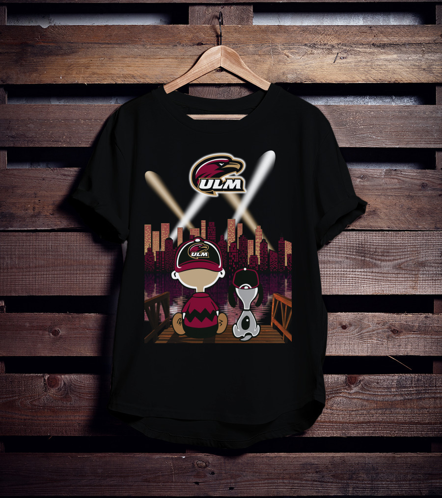 Ulm Warhawks City Skyline Night Lights Retro Style T-Shirt