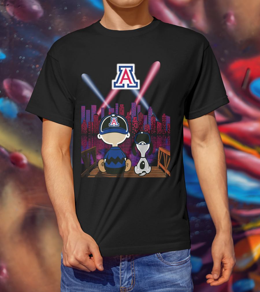 Arizona Wildcats '95 Night City Skyline Classic Scene T-Shirt