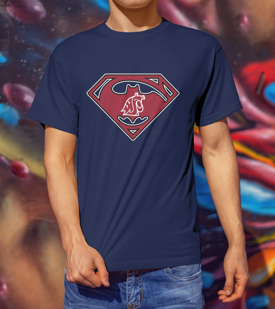 Superman Logo Washington State Cougars T-Shirt